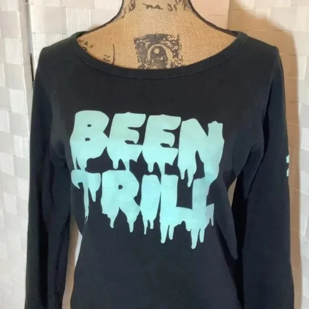 Mallratz been trill black sweatshirt size XS